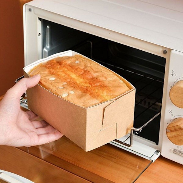 100 st Kakbröd Förpackningslåda Toast Papper Kartong Bagerilådor för Fest