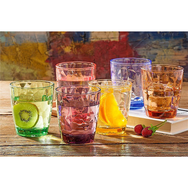 330/420/470 Ml Fargede Plastkopper Gjenbrukbare Drikkestøtter For Piknikfest 6 Sett 420ml
