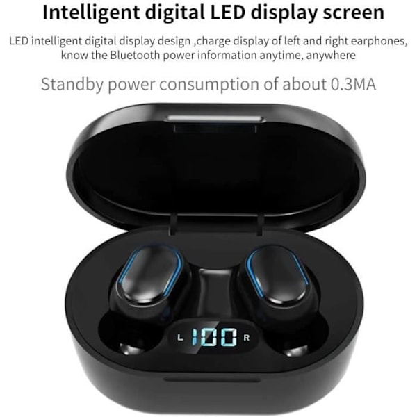 Trådlösa Bluetooth-hörlurar 5.0 Trådlösa Sportörhängen IPX7 Bluetooth-hörlurar med brusreducering, Headset A241