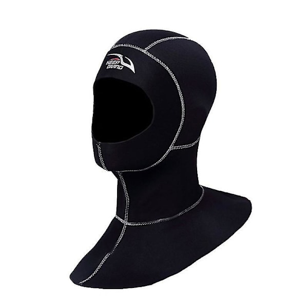 3 mm neopreeni sukellusmyssy olkapäällä, märkäpukuhuppu, snorklaushattu, pääsuoja XL