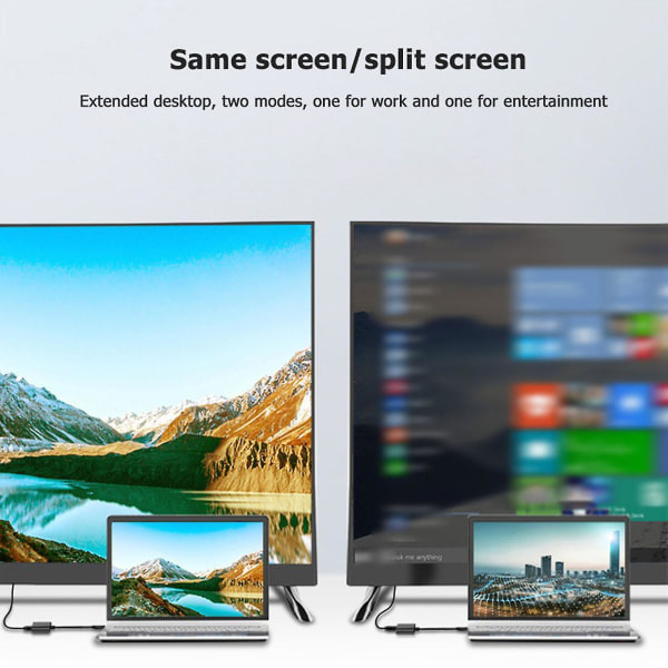 USB 3.0 till Dual HDMI-kompatibel Adapter - Enkel att använda, bred kompatibilitet, kompatibel med de flesta operativsystem