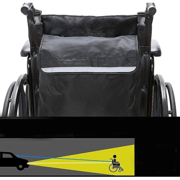 Bageste kørestolstaske Vandtæt Oxford kørestolstaske Stor sort kørestolsrygsæk opbevaringstaske