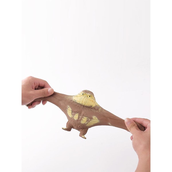 Brown Monkey Toy Tpr Stretch Gorilla Toy Squeeze Toy Kompatibel med Barn Vuxen Stress Relief -ES Grey 15*12