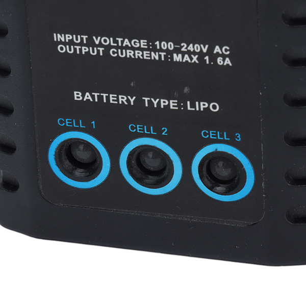 Batteribalansladdare för 2-3S Polymer Model Airplane Litiumbatteri 7.4V/11.1V 20W 1.6A B3EU-kontakt 100-240V