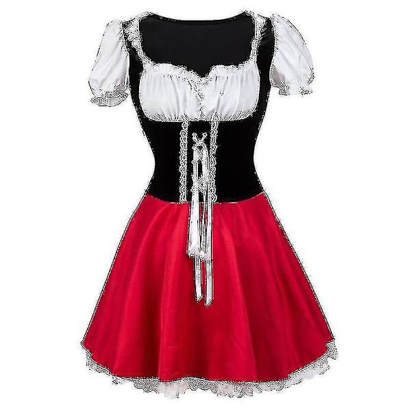 Xs-6xl Deluxe aikuisten Punahilkka-asu, jossa on viitta Naisten naamioituneet Halloween-juhlat, prinsessan naamiaismekko 4XL-Red Riding Hood