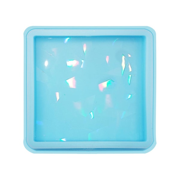 Holografinen valovarjokuppi pad Mat Coaster kristalli epoksihartsi mold silikoni mould tee itse askartelutyökalu Blue