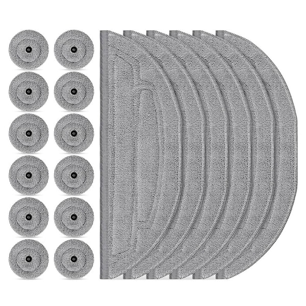 Moppeputer Refill for Roborock S8 MaxV Ultra / S8 Max Ultra Robotstøvsuger, Doble Soniske Vibrasjonsmoduler, Kantmoppeputer