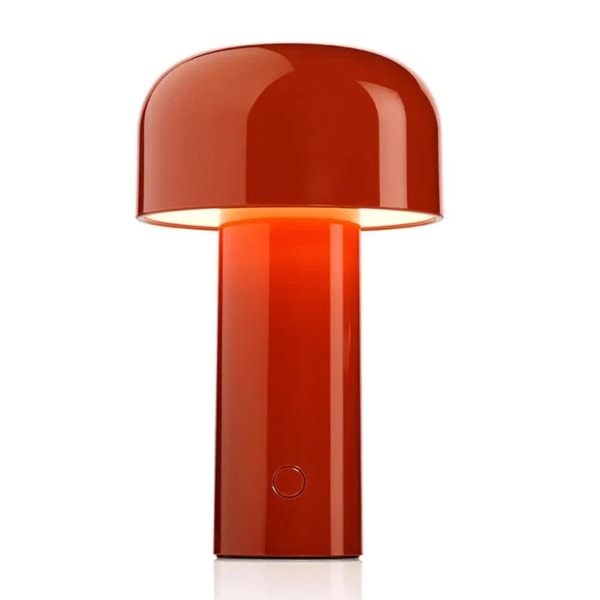 Led Creative Mushroom Uppladdningsbar bordslampa 3w 3 ljusnivåer metall nattljus Red