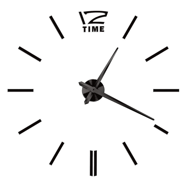 Roomalaiset numerot seinäkellot 3d tee itse peili seinäkello akryyli tarra muoti kvartsi kellot watch kodin sisustus Reloj De Pared Black 4 27inch 2D (No EVA)
