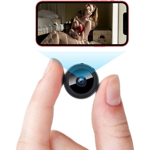 Minikamera, trådløst 1080p fuld hd med lyd og video, overvågningskamera til babyhjem med nattesynsbevægelsesdetektion -ge