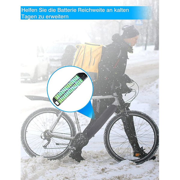 E-cykel batteribeskyttelsesdæksel, E-cykel batteribeskyttelse til integreret rammebatteri 30-36 cm