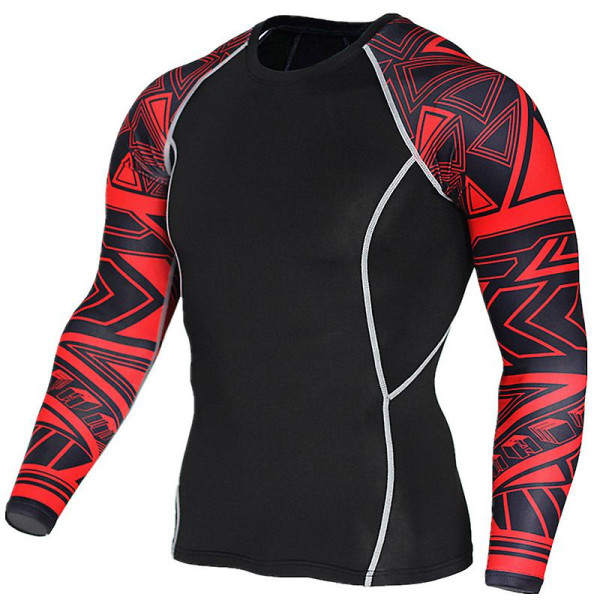 Herre Compression Base Layer Toppe Sport Gym Muscle T-shirt 6 2XL