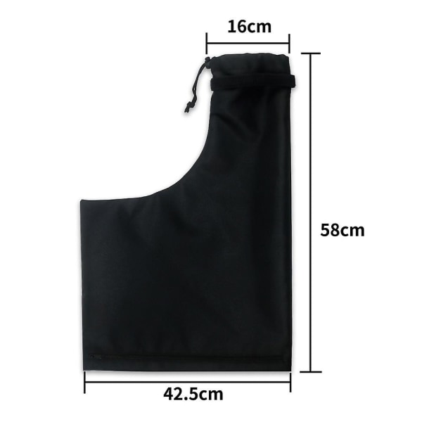 Leaf Vacuum Collection Bag Oxford Cloth Pustende Bag med Snøre For Løvblåsere Og Ultra Blower Rake Black