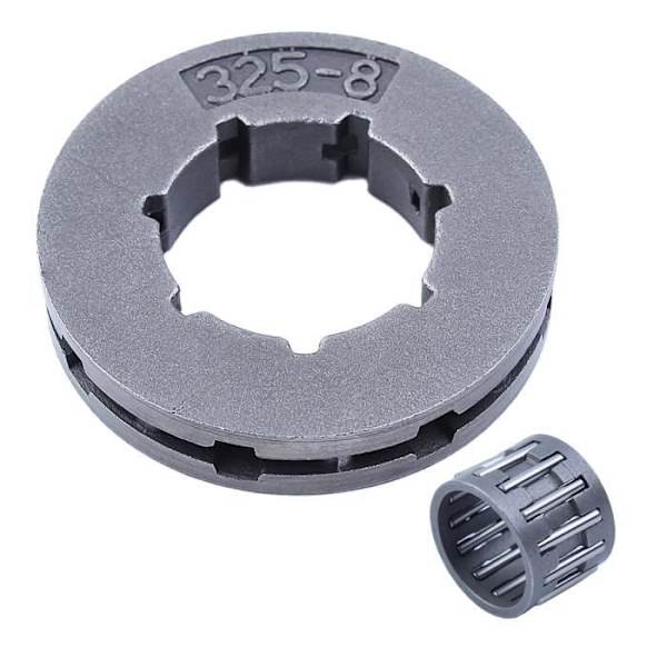 .325" Pitch 8-tands Kopplingstrumma Kedjehjul Fälgar Nållager kompatibelt med Husqvarna 55 51 50 154 254 Motorsåg Ny