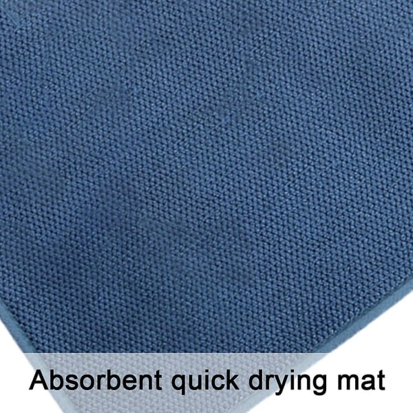 Oppvaskmatte i mikrofiber, superabsorberende, mikrofiber oppvaskmatte Blue