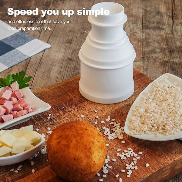 (bedste) 2 stk Arancini Forme 160 gram DIY Risimaskine Model Hjemmelavet Fyldt Kød Spids Bold Spids og Rund Risbold Maker Form Køkken Genanvendelig