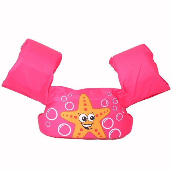 Livräddningsväst för småbarn, simväst, simringar för småbarn, flickor och pojkar, simvästar för pool Rose Red Starfish