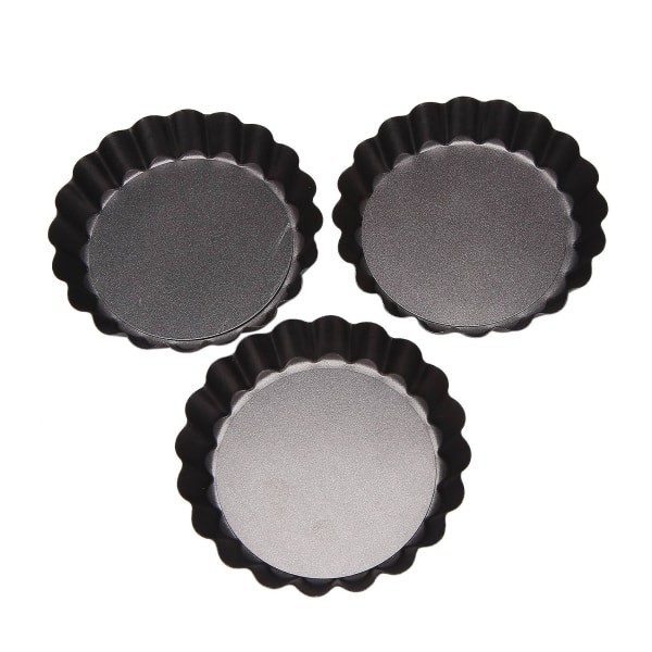 Quiche-pannut irrotettavapohjainen set torttuvuokakotelot irtonaiset Basetart- mold black