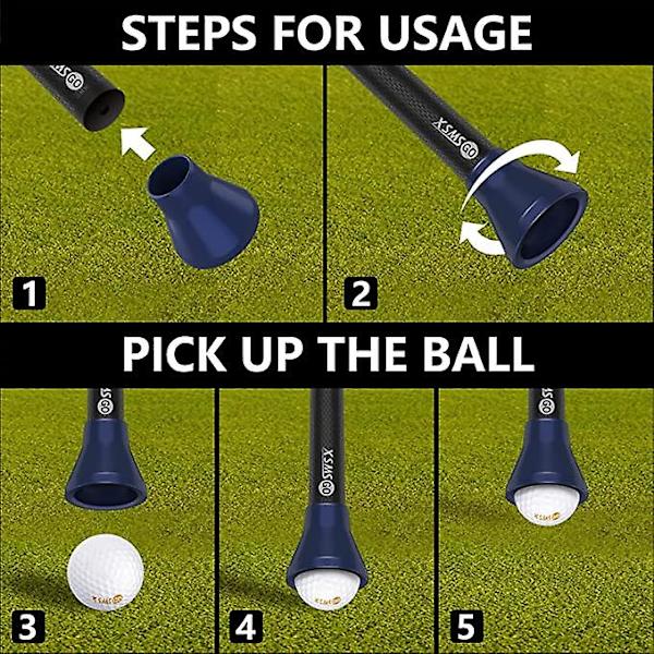 3kpl golfpallonnoutaja, golfpallon poimintaimukuppi, golfpallon tartunnan imukuppi puttereille ja golfaajille Dark blue