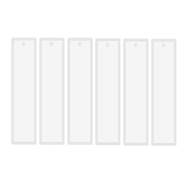 6 st/set 5,7 tum Rektangulära Silikon Bokmärkesformar DIY Bokmärkesformar för att göra Epoxiharts Smycken C As shown