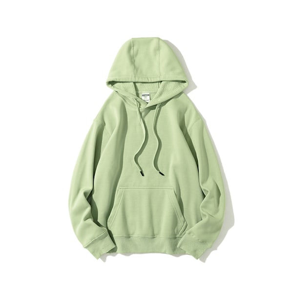 Höst och vinter stil fleece casual långärmad huvtröja Matcha Green XL