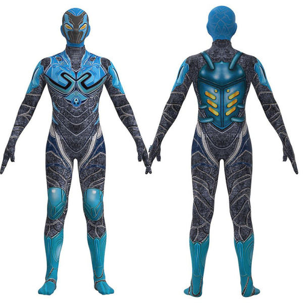 4-9 år Barn Gutter Jenter Blue Beetle Cosplay Festkostyme antrekk Halloween Karneval Jumpsuit Gaver 4-5 Years