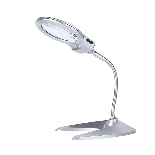 Förstoringsglas Förstoring Hantverk Skrivbordslampa Med 2 LED-lampor