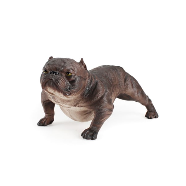 Harmaa Realistinen Bully Dog PVC-Mallihahmo Koriste