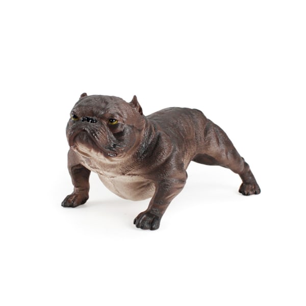 Harmaa Realistinen Bully Dog PVC -mallin hahmosisustus