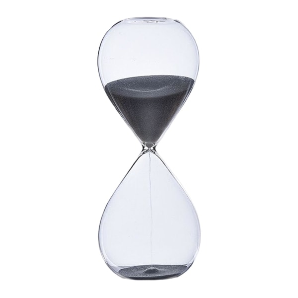 5/30/60 minuter Rund Sand Timer Personlighet Glas Timglas Ornament Nyhet Tidshanteringsverktyg Black 30 Minutes