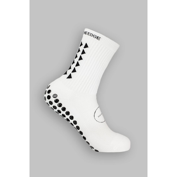 Ett par anti-slip fotbollsstrumpor som är kompatibla med atletiska löparstrumpor Halkfri ventilerande White