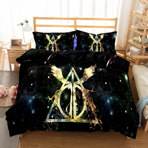 Harry Potter School of Magic Digital Print Dynebetræk Sæt - 8283 Badge Single135x200