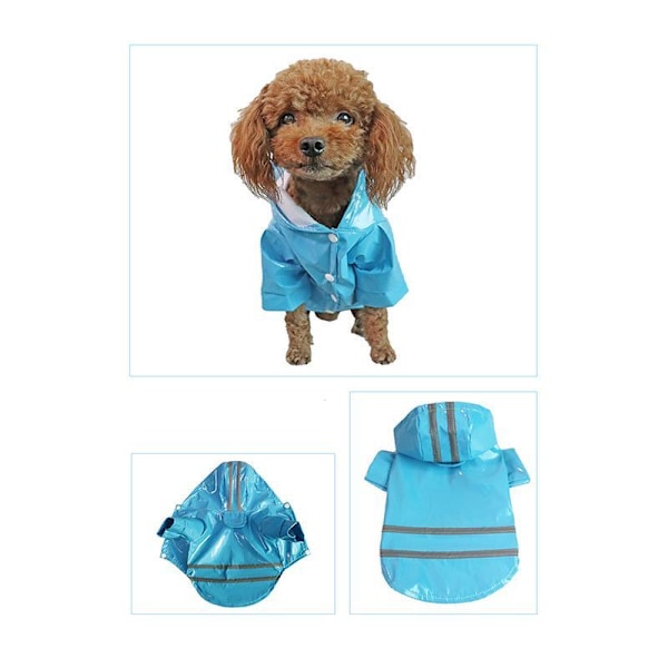 L Storlek Utomhus Hoodie Jacka Vattentät Husdjur Hund Kläder Valp Regnrock Regnkappa L