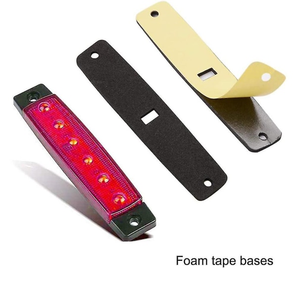 10 st 12V Vattentäta Marinbåtskajaker LED-lampor Båtdäck Kollisionsskyddsljus Båtsnavigering Indikator för Före och Akter Red