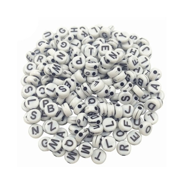 100 stk Alfabet Akryl kube perler for smykker