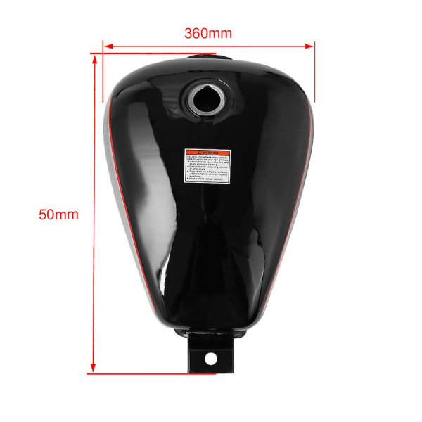Motorcykel Bränsletank 3,4 Gallons Kompatibel Med Honda Cmx 250 Cmx250 Rebel 1985-2016 -hg black