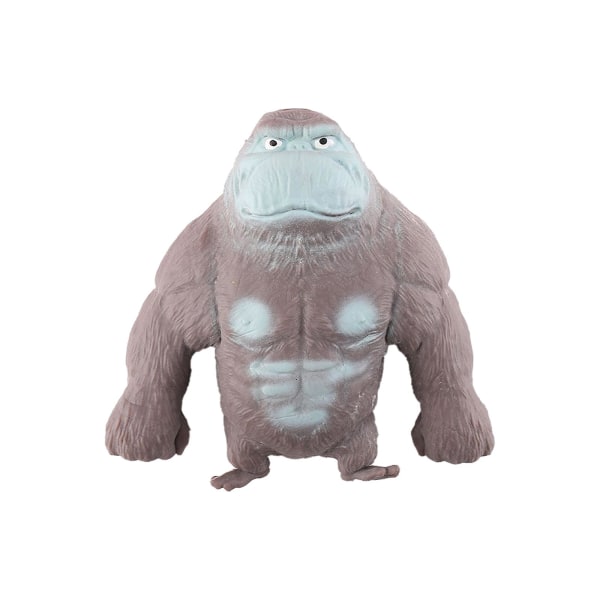 Brown Monkey Toy Tpr Stretch Gorilla Toy Squeeze Toy Kompatibel med Barn Vuxen Stress Relief -ES Grey 15*12