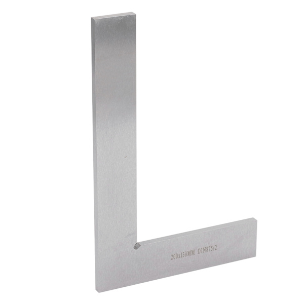 Maskinistvinkel 200x130mm 90 Graders Rät Vinkel Hög Noggrannhet Ergonomisk Kolstål Ingenjörsvinkel Linjal