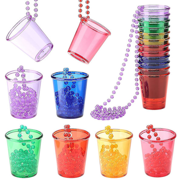 12 Stykker Brudeskudd-Halskjede, Team Bride Skuddglasskjede, Brud Plastkopper Perler 100% Ny