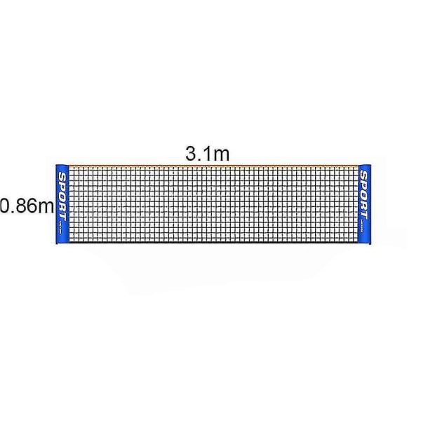Bærbar sammenleggbar Enkel 3m 4m 5m 6m Tennisnett Badmintonnett 3.1M
