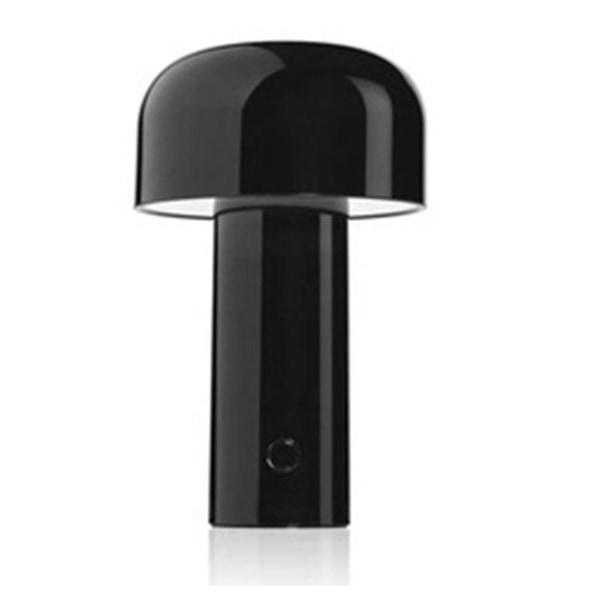 Led Creative Mushroom Uppladdningsbar bordslampa 3w 3 ljusnivåer metall nattljus Black