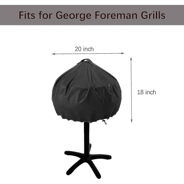 George Foreman Electric Bbq Grill Cover - Runt, inomhus/utomhus vattentätt cover, 20x18 tum -ES