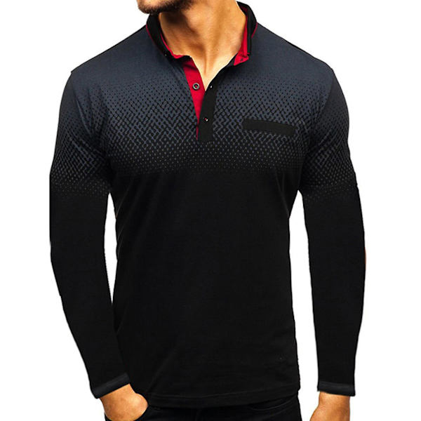 Herrar Toppar Golf Polotröja Business Skjorta Black 2XL