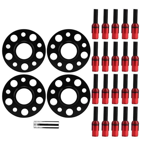 Hub Centric Wheel Spacers Flange Kit 0.6in 0.8in with Bolts Replacement for 1 2 3 Series X1 X2 X3(Red )