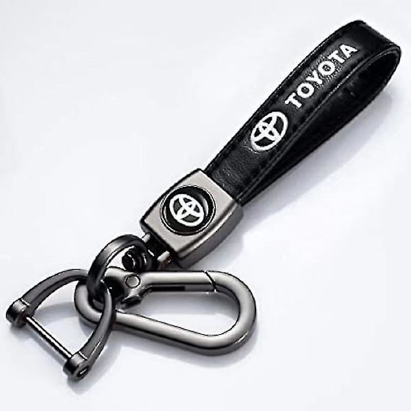 Læder Nøglering Hæk Nøglevedhæng Med Bilmærke Logo Fjederspænde & Ring Kompatibel -ES Jeep