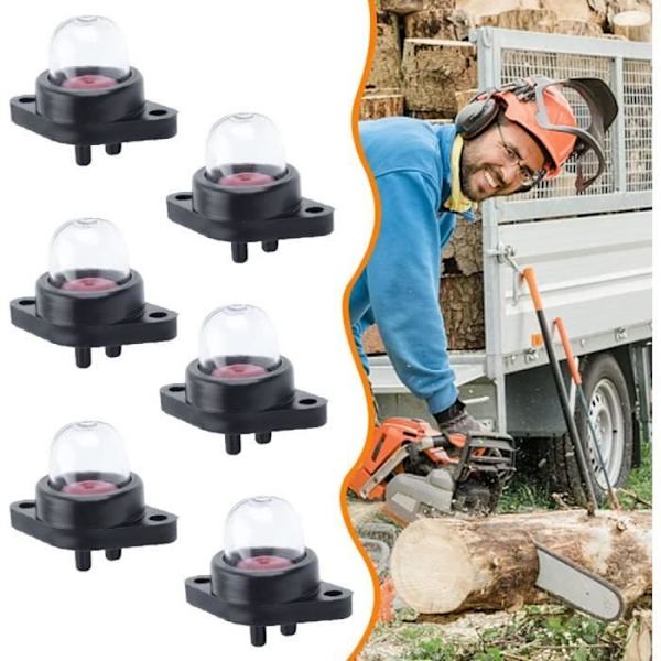 Brændstof Primer Pære, 6 stk. Primer Pumpe Kompatibel med Walbro 188-513 WT-119 WT-265 Forgaser Tilbehør