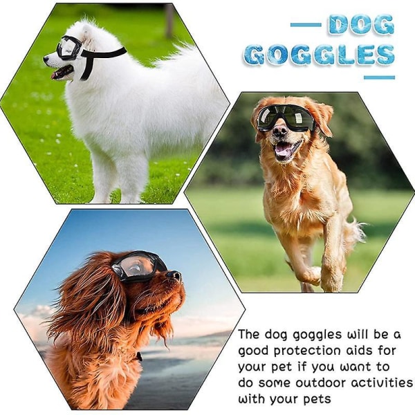 Hundebriller til små racer, UV-beskyttende solbriller til hunde af mellemracen, hundebriller til mellemstore hunde