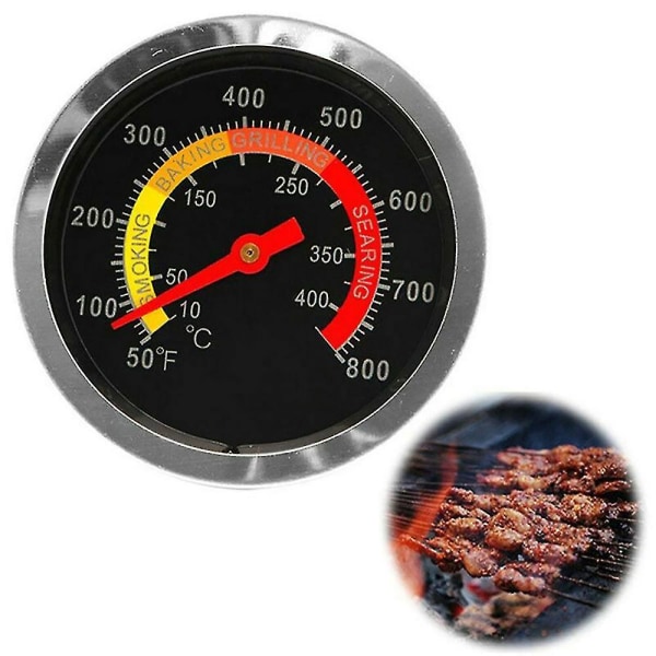 Køkkenværktøj i rustfrit stål temperaturmåler Grill BBQ Rygergrill termometer