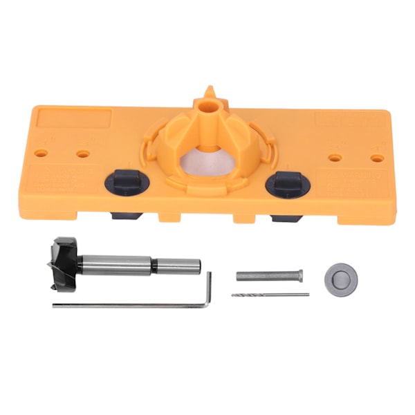 Hinge Hole Saw Jig ABS Concealed Hinge Drilling Guide Locator Positioner Tool for Bench DrillYellow