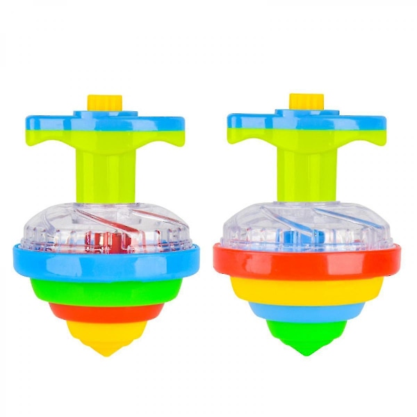Ljusupplysta Snurrande Toppar För Barn, Set Om 2, UFO Spinner Leksaker Med Blinkande LED-Ljus, Roliga Födelsedagspresenter, Godispåse Fyllningar För Pojkar Och